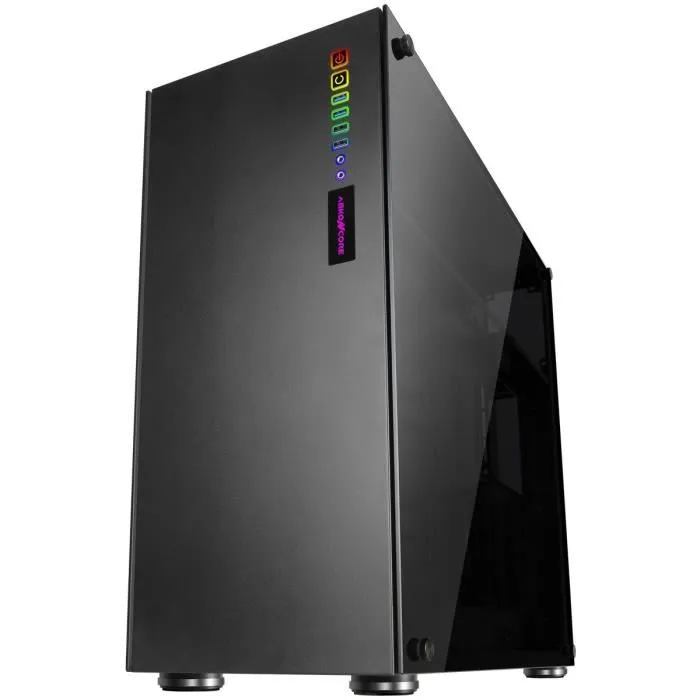 Abkoncore R780 Sync Boîtier PC Grand Tour E-ATX Sync A-RGB 8x120mm USB 3.0/2.0 Double Verre Trempé Noir
