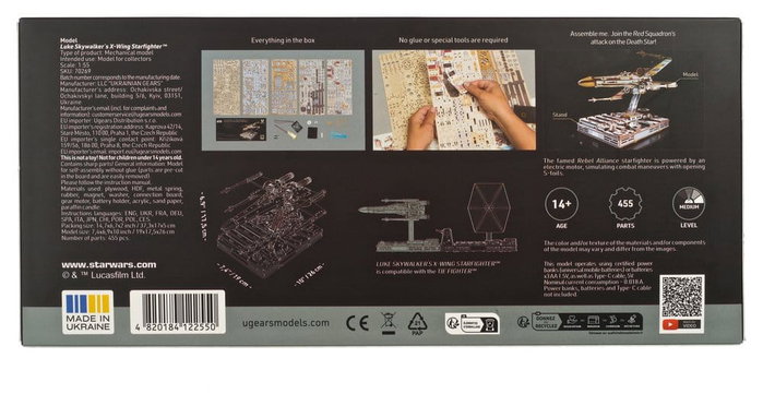 Ugears Star Wars X-Wing de Luke Skywalker en bois Ugears Star Wars X-Wing de Luke Skywalker en bois