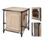 Redcliffs Armoire de camping pliable 48 x 48 x 53 cm avec étagère et poche extérieure, marron effet bois, polyester et aluminium