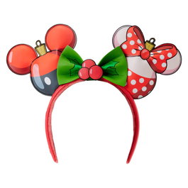 LOUNGEFLY Bandeau de Noël Mickey & Minnie Disney