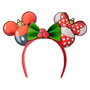 LOUNGEFLY Diadème Oreilles de Noël Mickey et Minnie Disney
