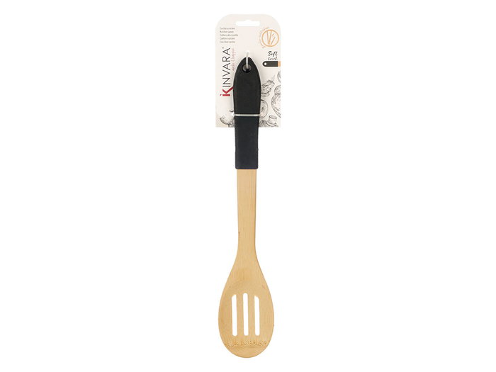 Kinvara Pala Cuillère Rayures Bambou Noir 7 x 36,5 x 1,7 cm (Set de 24)