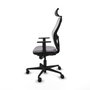 Piqueras y Crespo Chaise de Bureau avec Appui-tête Jorquera 1D036N2 Gris