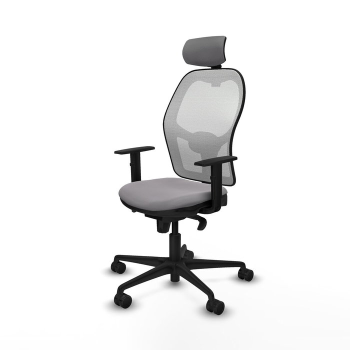 Piqueras y Crespo Chaise de Bureau avec Appui-tête Jorquera 1D036N2 Gris