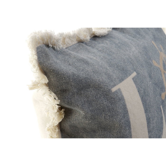 Coussin DKD Home Decor Bleu Blanc Marin Frange (45 x 10 x 45 cm) (2 Unités) Coussin DKD Home Decor Bleu Blanc Marin Frange (45 x 10 x 45 cm) (2 Unités)