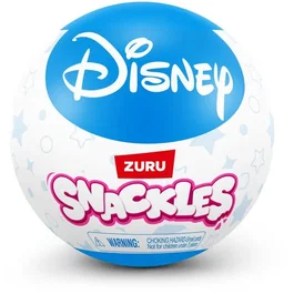 Zuru Snackles Disney - Capsule surprise peluche ultra-douce 13 cm - Modèle aléatoire parmi 8 personnages - À partir de 3 ans
