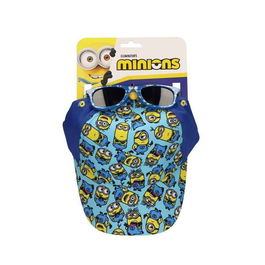 Ensemble casquette et lunettes de soleil Minions Bleu