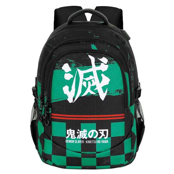 Karactermania - Sac à dos Demon Slayer Run Plus Fan SU 44x34x21 cm - Haut Dos Aéré - Compartiments Multiples avec Port USB - Capacité XXL - Matière Ripstop Imperméable