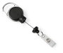 Durable Enrouleur Badge EXTRA STRONG avec Lanière à bouton-pression - Fixation magnétique (jusqu'à 300g) avec clip métal et anneau porte-clés (longueur 60 cm)