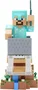 Exquisite Gaming Support Cable Guys - Figurine Minecraft Steve en Armure Diamant (20 cm) - Support pour Manette, Smartphone et Accessoires - Produit Officiel