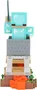 Exquisite Gaming Support Cable Guys - Figurine Minecraft Steve en Armure Diamant (20 cm) - Support pour Manette, Smartphone et Accessoires - Produit Officiel