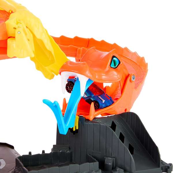 Mattel - Piste Hot Wheels City Ataque de la Serpiente avec véhicule à l'échelle 1:24 - Jouet pour enfants dès 3 ans - Instructions en espagnol/portugais Mattel - Piste Hot Wheels City Ataque de la Serpiente avec véhicule à l'échelle 1:24 - Jouet pour enfants dès 3 ans - Instructions en espagnol/portugais