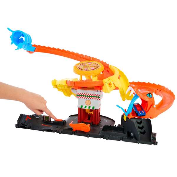 Mattel - Piste Hot Wheels City Ataque de la Serpiente avec véhicule à l'échelle 1:24 - Jouet pour enfants dès 3 ans - Instructions en espagnol/portugais Mattel - Piste Hot Wheels City Ataque de la Serpiente avec véhicule à l'échelle 1:24 - Jouet pour enfants dès 3 ans - Instructions en espagnol/portugais