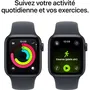 Apple Watch SE 3 GPS + Cellular, Boîtier en Aluminium Midnight 40mm avec Bracelet Sport Band Midnight S/M