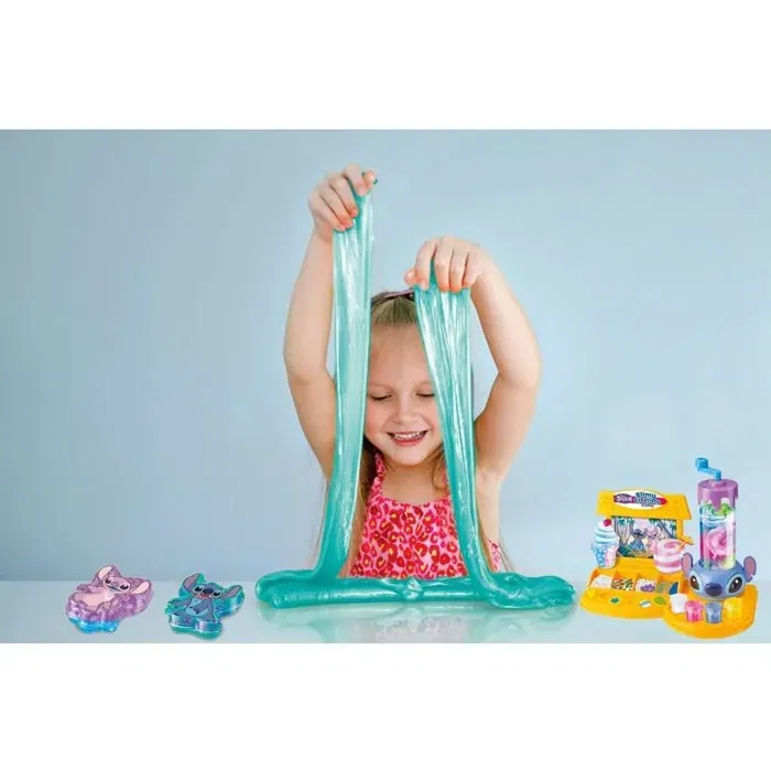 Crazart Lexibook Studio de Créations Slimy Stitch - Kit pour Fabriquer du Slime à l'Effigie de Stitch avec 4 Contenants - Loisir Créatif Enfant