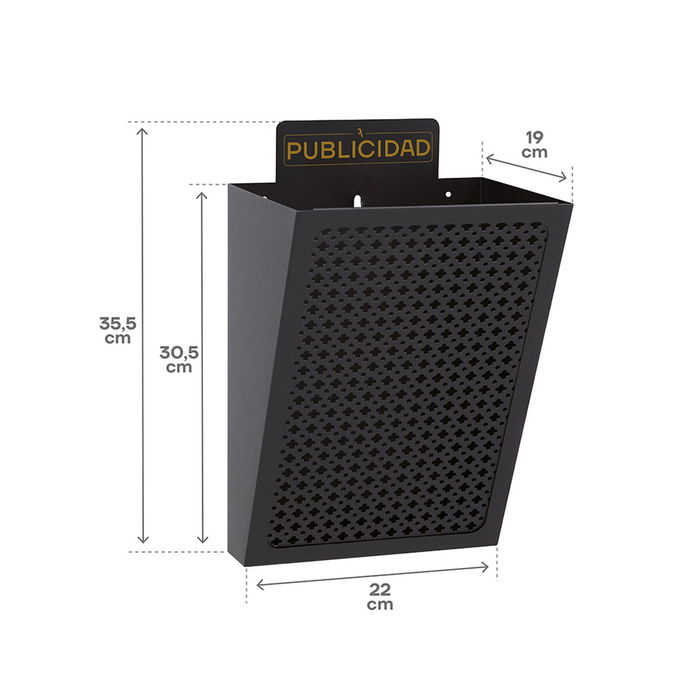 Boîte aux lettres Arregui Noir Acier 22 x 19 x 35,5 cm