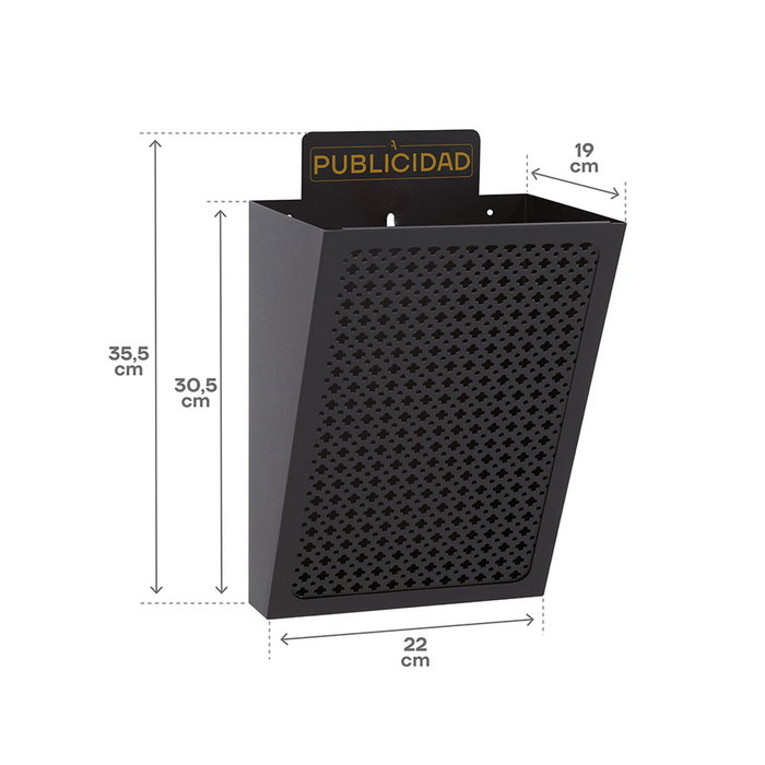 Boîte aux lettres Arregui Noir Acier 22 x 19 x 35,5 cm