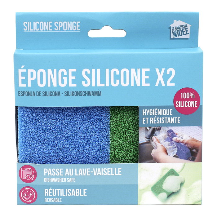 Je cherche une Idee Lot de 2 éponges en silicone Je cherche une Idee Lot de 2 éponges en silicone