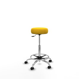 PIQUERAS Y CRESPO Tabouret Tolosa Pivotant Maille Jaune