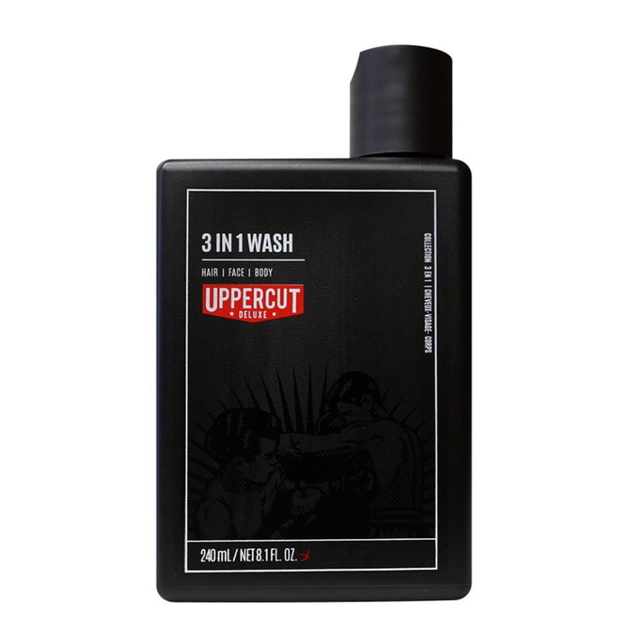 Uppercut Deluxe Shampooing 3 en 1 pour Hommes - Nettoyage et Hydratation, 240 ml Uppercut Deluxe Shampooing 3 en 1 pour Hommes - Nettoyage et Hydratation, 240 ml