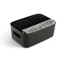 Today Set de douche Utility - Noir - Panier de rangement, tapis de bain et rideau de douche imprimé