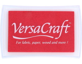 Tsukineko Versacraft Tampon encreur Textile Rouge Amapole 95x65mm