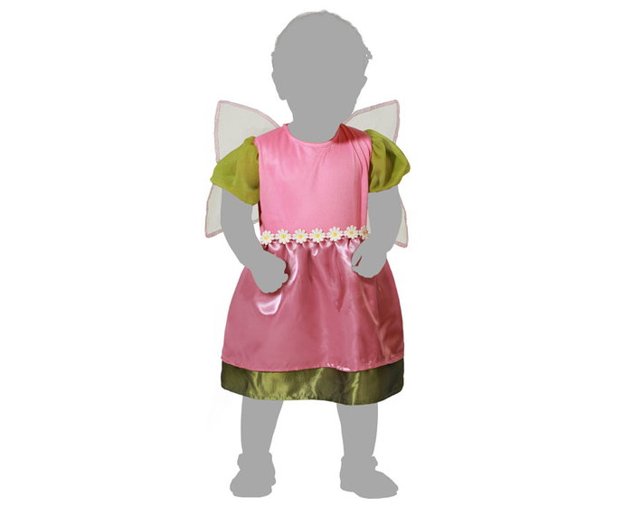 Disfraz Hada Rosa avec Ailes pour Bébé Fille - Costume Fée Rose pour Bébé de 6 à 12 Mois - Taille Bébé