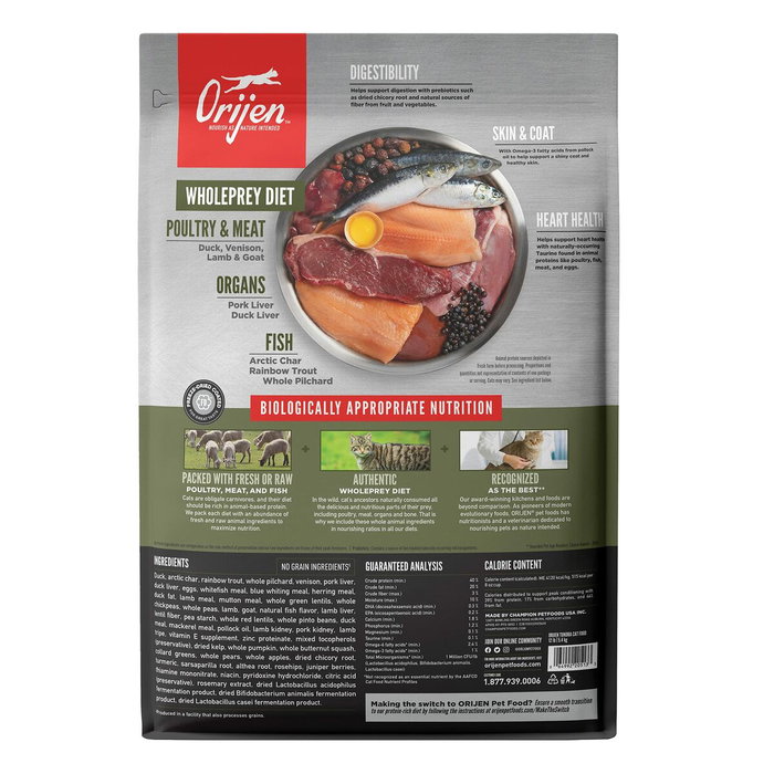 Orijen Tundra Aliments pour chat Adulte Poisson Veau Canard Sanglier Chèvre 5,4 kg