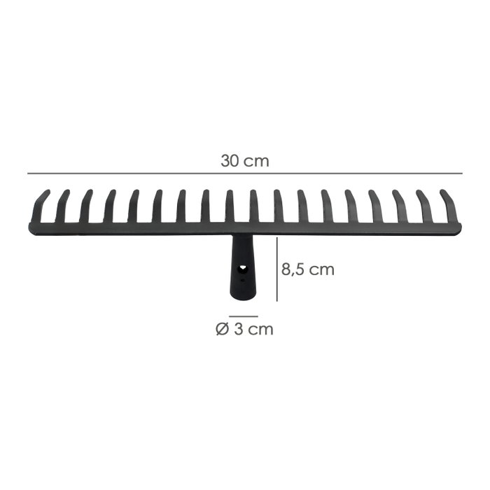 WOLFPACK LINEA PROFESIONAL Rastrillo Agricole sans Manche, 12 Dents de 5 mm WOLFPACK LINEA PROFESIONAL Rastrillo Agricole sans Manche, 12 Dents de 5 mm