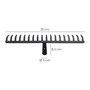 WOLFPACK LINEA PROFESIONAL Rastrillo Agricole sans Manche, 12 Dents de 5 mm