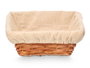 Kipit Cesta Carrée en Osier et Bois 23 x 9 x 23 cm Naturel (Set de 36)