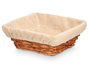 Kipit Cesta Carrée en Osier et Bois 23 x 9 x 23 cm Naturel (Set de 36)