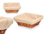 Kipit Cesta Carrée en Osier et Bois 23 x 9 x 23 cm Naturel (Set de 36)