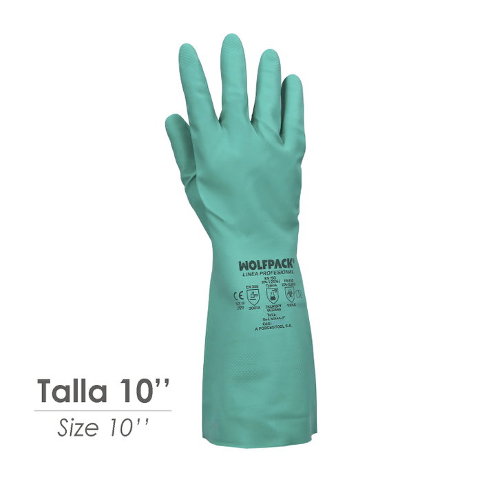 WOLFPACK LINEA PROFESIONAL Gants en nitrile Oil Resistant XL 10 pouces
