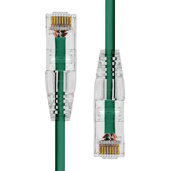 ProXtend Câble Ethernet CAT6 U/UTP Cuivre LSZH Ultra Fin 5m Vert - Connecteurs plaqués or 50µ - PoE++