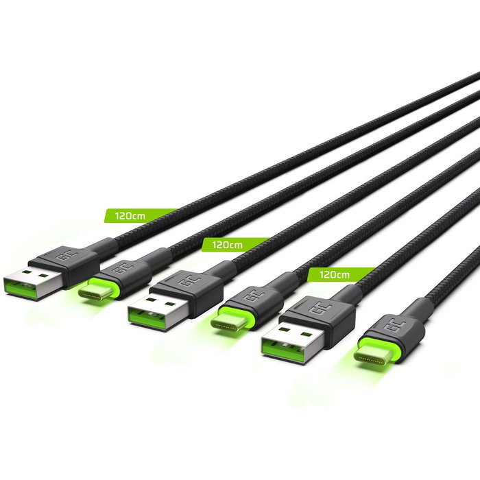 Green Cell Câble USB KABGCSET03 Noir 2 m