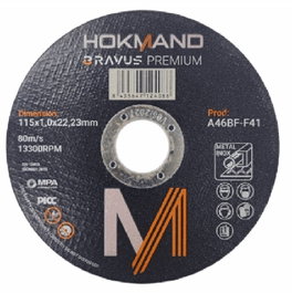 HOKMAND Disque de coupe inox Bravus Premium 115x1x22 mm