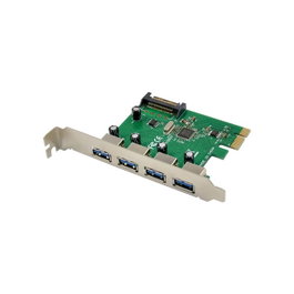 MicroConnect Carte d'extension PCIe USB 3.0 à 4 ports VL805