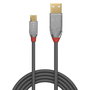 Lindy Câble USB 2.0 Type A vers Micro-B Cromo Line 5 mètres - Double blindage, contacts plaqué or 24 carats - 480 Mbit/s