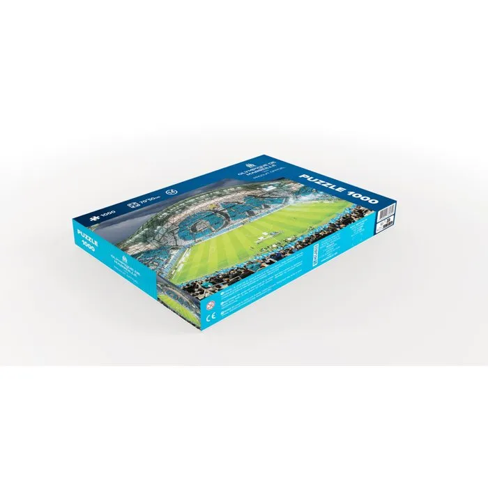 Megableu Puzzle 2D OM - Olympique de Marseille avec tifo - 1000 pièces - À partir de 14 ans - Langue française
