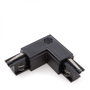 Connecteur L pour rail triphasé noir