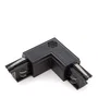 Connecteur L pour rail triphasique noir