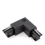 Connecteur L pour rail triphasique noir