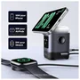 Ugreen Robot Qi2 Station de charge sans fil 2 en 1 Noir - Recharge rapide pour iPhone MagSafe et autre appareil, support intégré