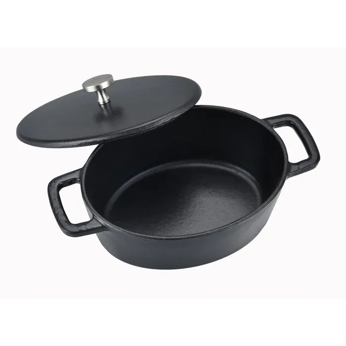 Baumalu Mini Cocotte Ovale en Fonte avec Couvercle Baumalu Mini Cocotte Ovale en Fonte avec Couvercle