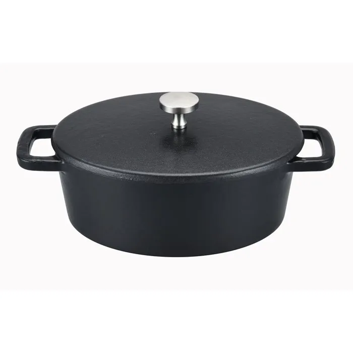 Baumalu Mini Cocotte Ovale en Fonte avec Couvercle Baumalu Mini Cocotte Ovale en Fonte avec Couvercle