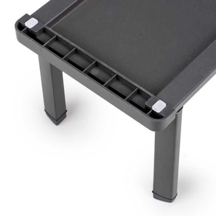 Emuca Orderbox porte-assiettes vertical pour tiroir, 159x468mm, Aluminium et Plastique, Gris antracite
