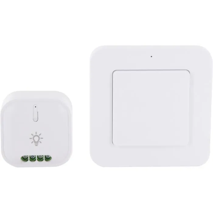 DIO CONNECTED HOME Interrupteur sans fil avec module On/Off 54736, pour éclairage connecté, contrôle à distance, 1000 W, Blanc