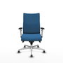 Piqueras Y Crespo Chaise Albacete Confidente Bleu Clair avec Mécanisme Sincro et Base Aluminium