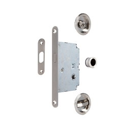 JANDEL Kit de fermeture pour porte coulissante Ø56 Nickel satiné